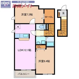 ファインコート B棟【2階】の間取り