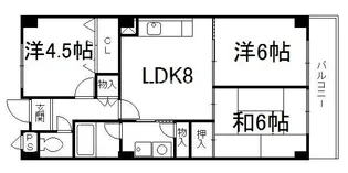 レジデンス淀【4階】の間取り