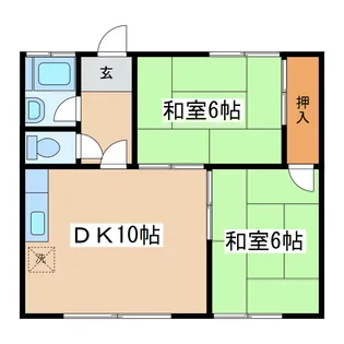 コダマハイツ1【2階】の間取り