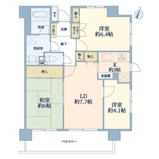 アベニュー洋光台東【5階】の間取り