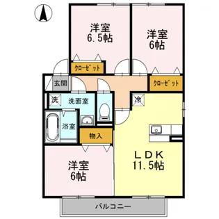 カトルセゾン A棟【2階】の間取り