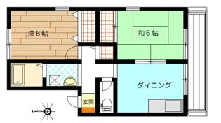 ジュネス小平B棟【2階】の間取り