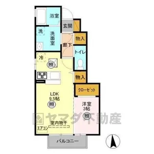 プリンスエドワード【1階】の間取り