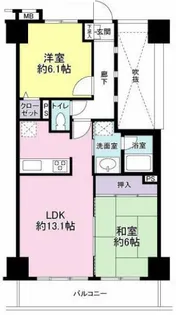 千葉県千葉市中央区出洲港【マンション】の間取り