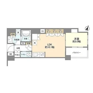 コスモリード市ヶ谷払方町【2階】の間取り