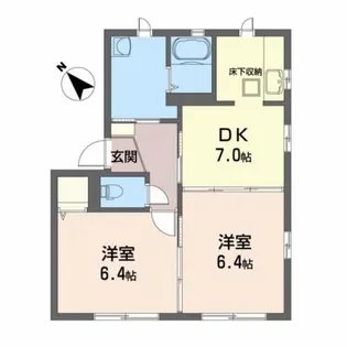 プラティークB【1階】の間取り