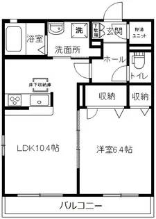 ラピュータナイン【1階】の間取り