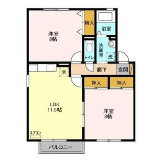 メゾンプレーヌA【2階】の間取り