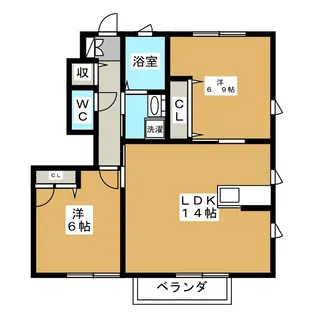 クレストI【1階】の間取り