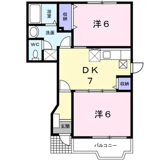 グリーンヒルズI【1階】の間取り