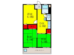 桜ケ丘コーポラス【3階】の間取り