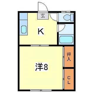 コーポ白梅【1階】の間取り