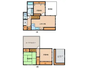 愛知県岡崎市六供町字2【一戸建】の間取り