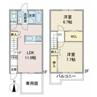 オランジュ馬見塚の間取り