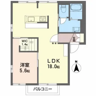 グリーンヒルズ鶴ヶ丘A【1階】の間取り