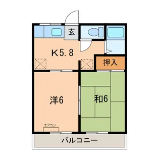 オレンジハイツA【2階】の間取り