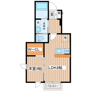 マノアーレ名取駅西 A【1階】の間取り
