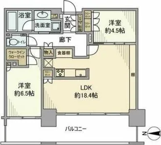 品川イーストシティタワー【20階】の間取り