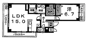 ミラージュ帝塚山【2階】の間取り