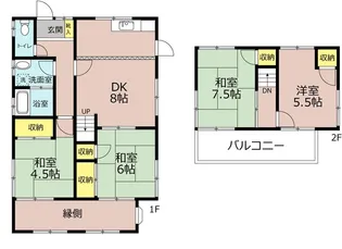 神奈川県平塚市南豊田【一戸建】の間取り