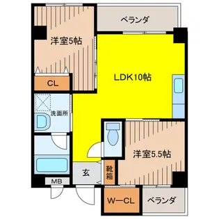 (仮)内間様共同住宅【3階】の間取り
