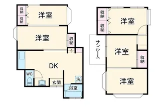 神奈川県横浜市港北区篠原西町【一戸建】の間取り