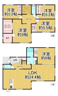 兵庫県宝塚市青葉台1【一戸建】の間取り
