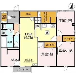 埼玉県戸田市笹目4【アパート】の間取り