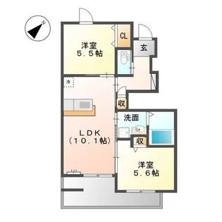 ハピネス【1階】の間取り