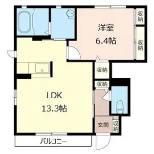 サウス ヴィラI【1階】の間取り