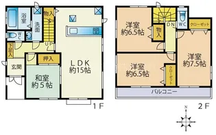 千葉県千葉市中央区亀岡町【一戸建】の間取り