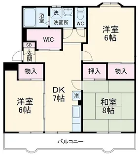 エスポワールいずみ【1階】の間取り
