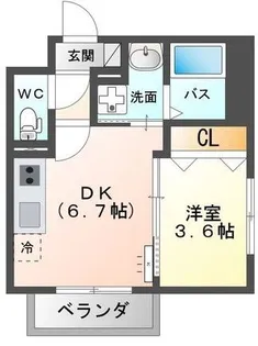 フォルマ日宇那【3階】の間取り
