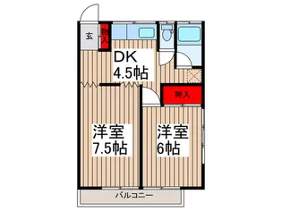 第二清美荘【2階】の間取り