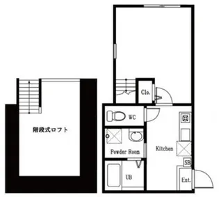 ハーミットクラブハウスVelodrome【1階】の間取り