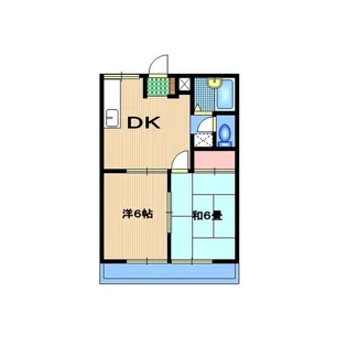 ハイツ原田【1階】の間取り