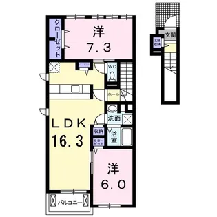 プランドール・M【2階】の間取り
