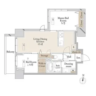 イグジスタ コウヤ【11階】の間取り