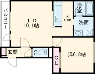 アルグレース北彩都【2階】の間取り