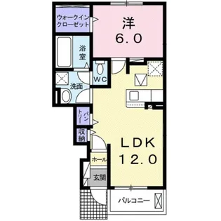 ホルツ タウン B【1階】の間取り