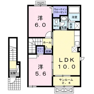 山形県寒河江市大字日田字五反【アパート】の間取り
