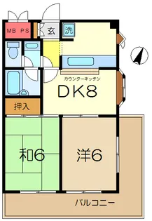 グレイスハイツ2【1階】の間取り