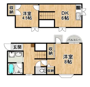 大阪府大阪市住吉区万代6【マンション】の間取り