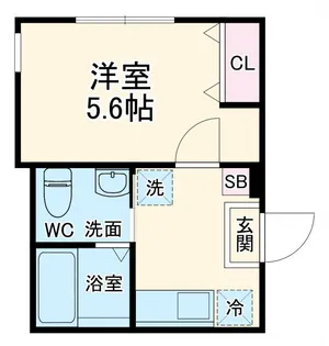 ハーミットクラブハウス山手柏葉【2階】の間取り