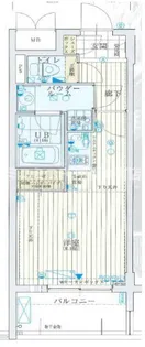 アスヴェル心斎橋東II【4階】の間取り