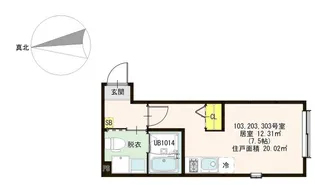 ハーモニーテラス北小岩XVI【1階】の間取り