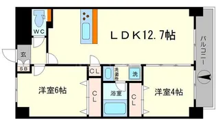 リンデンプラザ心斎橋【5階】の間取り