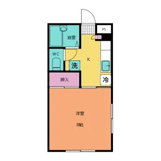 サンパレス美須々【1階】の間取り