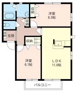 ブランシールライト【2階】の間取り
