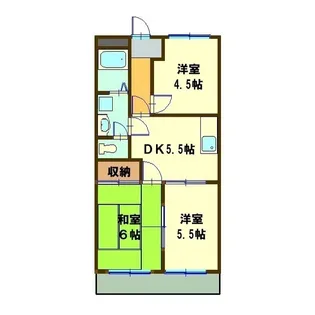 グランチェスタ田中【1階】の間取り